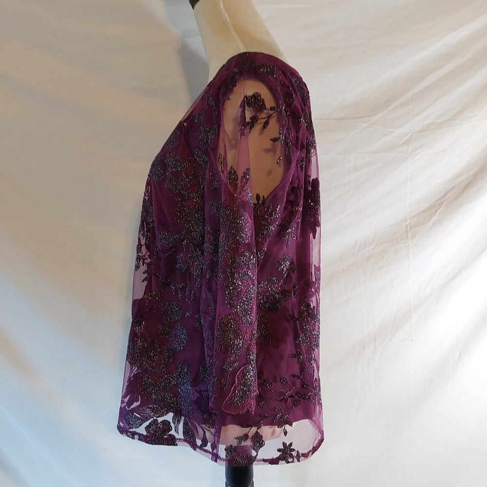 Alex Evening Petite twin set Top Blouse Large PWith Matching Pants Petite Large - Picture 8 of 12